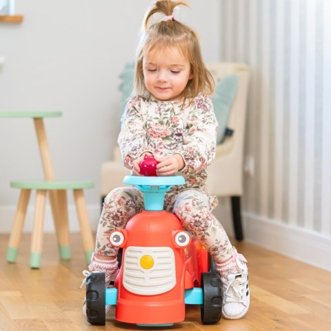 FALK Maurice Traktorek Jeździk Czerwony Pchacz Odpychacz Schowek od 1 roku