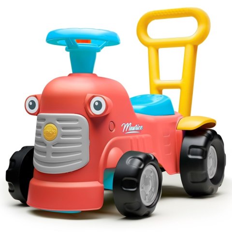 FALK Maurice Traktorek Jeździk Czerwony Pchacz Odpychacz Schowek od 1 roku