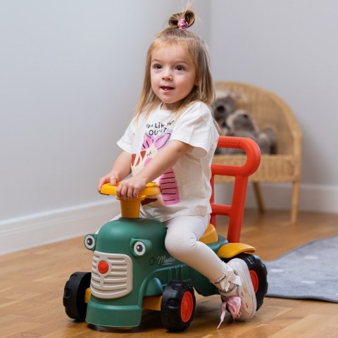 FALK Maurice Traktorek Jeździk Zielony Pchacz Odpychacz Schowek od 1 roku