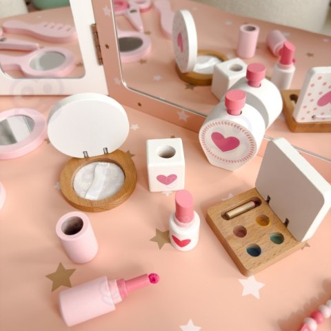 WOOPIE GREEN Drewniana Toaletka z Lustrem i Akcesoriami