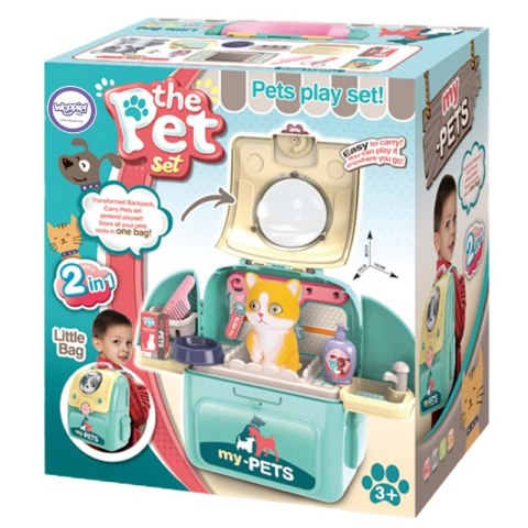 WOOPIE Kotek Przenośny Salon Piękności 2w1 w Plecaku Transporter