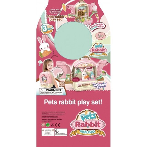 WOOPIE Królik w Plecaku 3w1 Farma Domek Ogródek