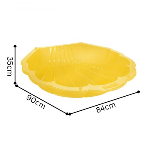 WOOPIE Piaskownica Muszelka Żółta Zamykana 2w1 Basen Suchy 1 szt.