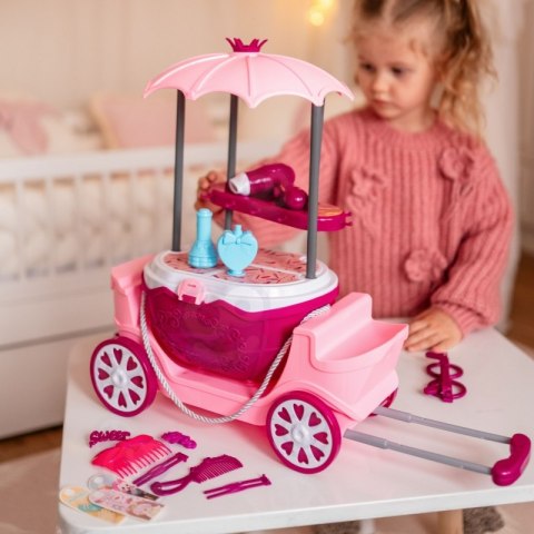 WOOPIE Salon Piękności Urody Toaletka na Kółkach Wózek Wlizka 31 akc. 4w1