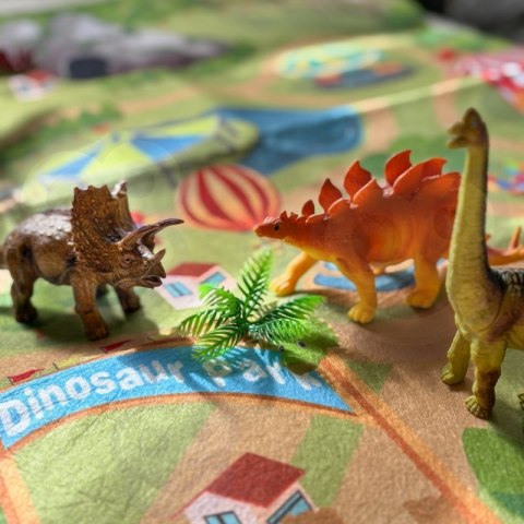 WOOPIE Zestaw Figurki Dinozaury 16 el. + Mata + Kuferek