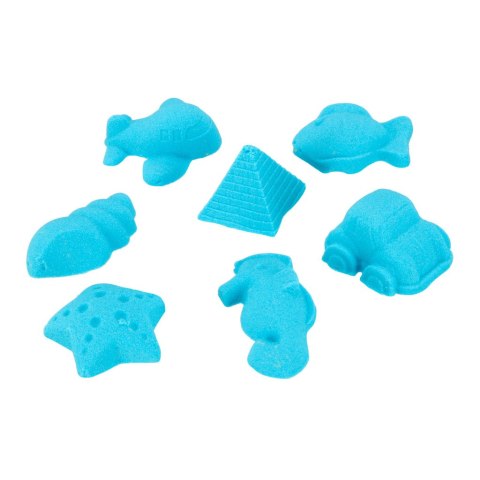 Piasek dla dzieci 2kg foremki piaskownica zestaw XXL plastyczny kreatywny niebieski Piasek dla dzieci 2kg foremki piaskownica zestaw XXL plastyczny kreatywny niebieski