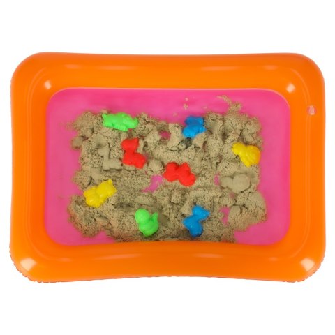 Piasek dla dzieci w wiaderku 1kg foremki beżowy Piasek dla dzieci w wiaderku 1kg foremki beżowy