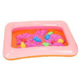 Piasek dla dzieci w wiaderku 1kg foremki różowy