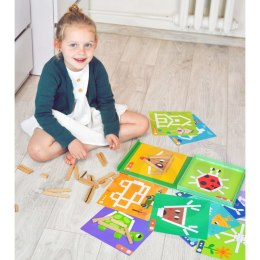 TOOKY TOY Układanka Gra Logiczna Łamigłówki Klocki Magnetyczne dla Dzieci 49 el. FSC
