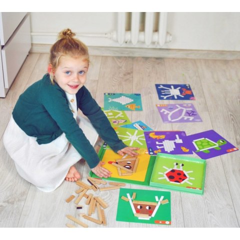 TOOKY TOY Układanka Gra Logiczna Łamigłówki Klocki Magnetyczne dla Dzieci 49 el. FSC