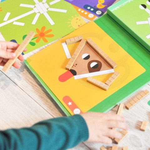 TOOKY TOY Układanka Gra Logiczna Łamigłówki Klocki Magnetyczne dla Dzieci 49 el. FSC