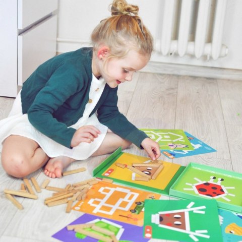 TOOKY TOY Układanka Gra Logiczna Łamigłówki Klocki Magnetyczne dla Dzieci 49 el. FSC