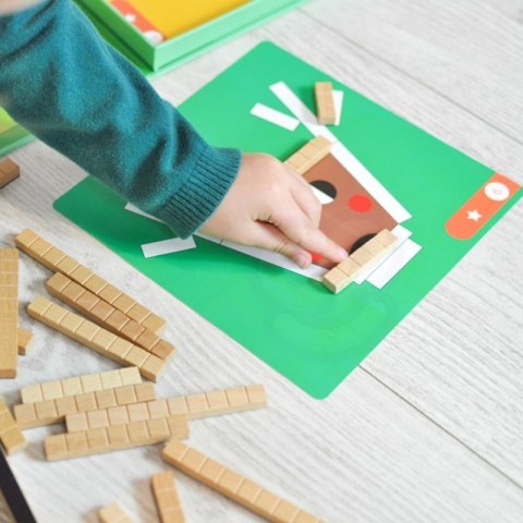 TOOKY TOY Układanka Gra Logiczna Łamigłówki Klocki Magnetyczne dla Dzieci 49 el. FSC