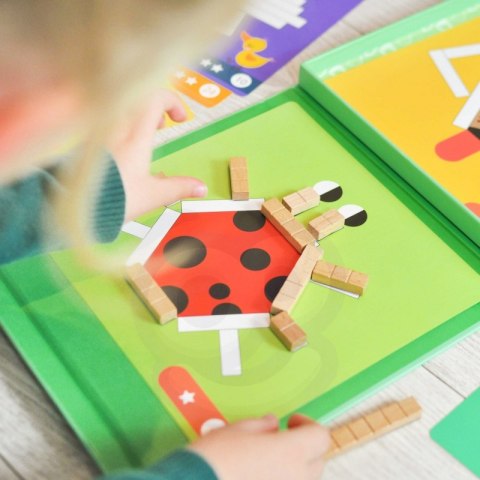 TOOKY TOY Układanka Gra Logiczna Łamigłówki Klocki Magnetyczne dla Dzieci 49 el. FSC