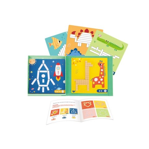 TOOKY TOY Układanka Gra Logiczna Łamigłówki Klocki Magnetyczne dla Dzieci 49 el. FSC