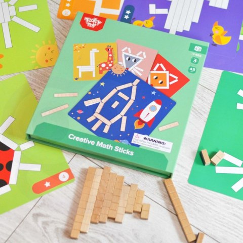 TOOKY TOY Układanka Gra Logiczna Łamigłówki Klocki Magnetyczne dla Dzieci 49 el. FSC