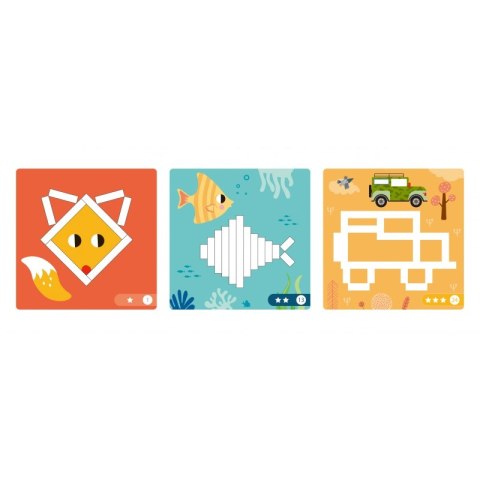 TOOKY TOY Układanka Gra Logiczna Łamigłówki Klocki Magnetyczne dla Dzieci 49 el. FSC