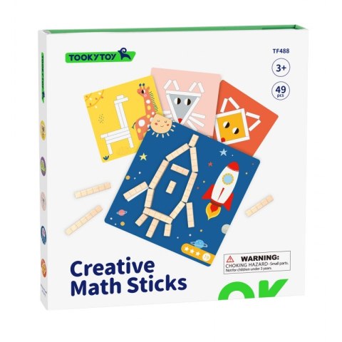 TOOKY TOY Układanka Gra Logiczna Łamigłówki Klocki Magnetyczne dla Dzieci 49 el. FSC