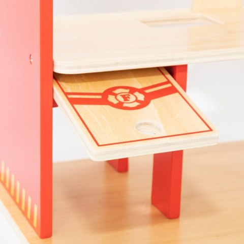 VIGA Drewniany Garaż Remiza Straży Pożarnej Zestaw 14 el