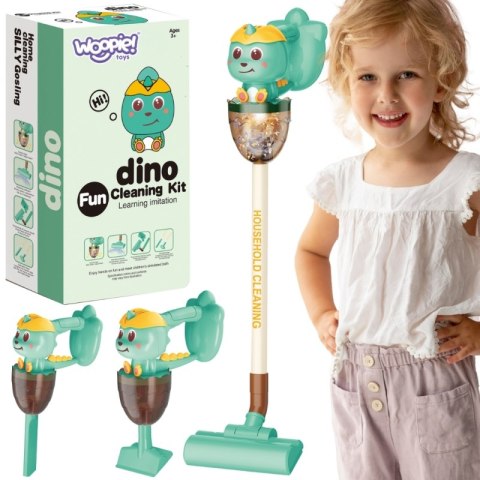 WOOPIE Interaktywny Odkurzacz Dino 3w1 Funkcja Ssania Światło Dźwięk