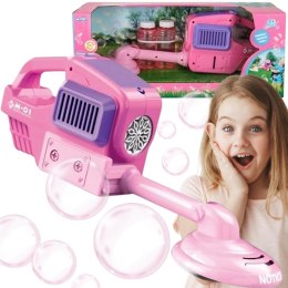 WOOPIE Kosiarka Ręczna Maszyna do Robienia Baniek Mydlanych Różowa