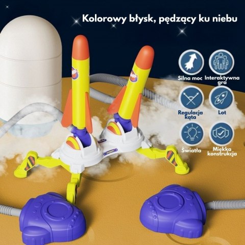 WOOPIE Podwójna Wyrzutnia Rakiet Piankowych 6 szt.