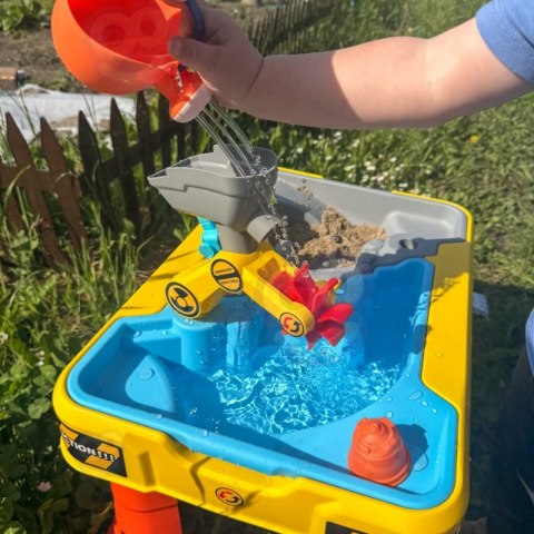 WOOPIE Stolik Wodny 2w1 Piaskownica Plac Budowy + 4 Autka 12el.