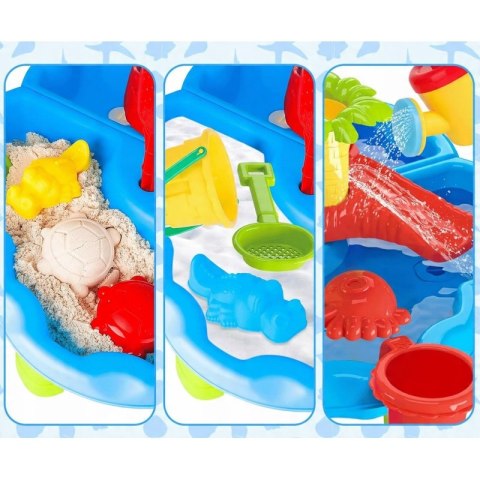 WOOPIE Stolik Wodny 2w1 Piaskownica z Krzesełkiem Aquapark z Delfinem