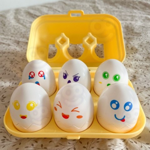 WOOPIE Układanka Sorter Montessori Dopasuj Kształty Wesołe Kurczaczki Jajka 6szt