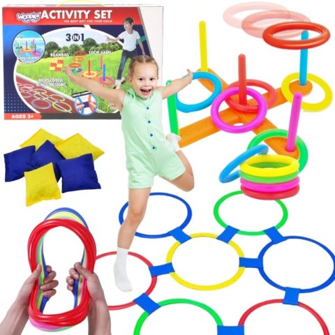 WOOPIE Zestaw 3w1 Serso Gra w Klasy Cornhole Rzut do Celu Woreczkami