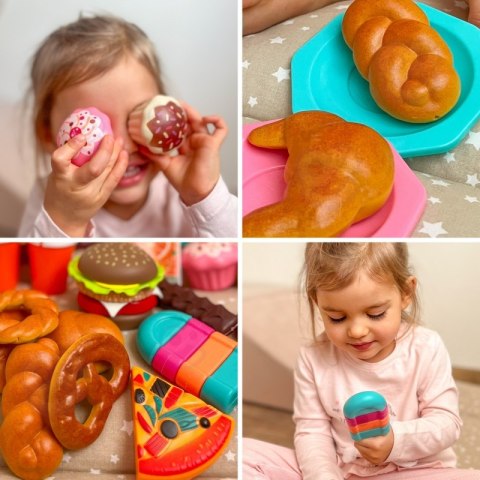 WOOPIE Zestaw XL Jedzenia do Zabawy Produkty Spożywcze Fast Food Słodycze Ciastka Sztucice w Wiaderku 40 el.