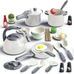 WOOPIE Zestaw Małego Kucharza Garnki Patelnia Czajnik Biały 32el.