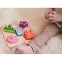 TOOKY TOY Drewniany Sorter Geometryczny Nauka Kształtów Liczenia Kolorów Montessori