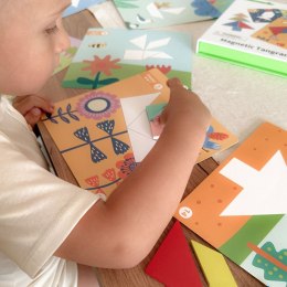 TOOKY TOY Puzzle Tangram Układanka dla Dzieci Nauka Kształtów Figury Kształty 18el.