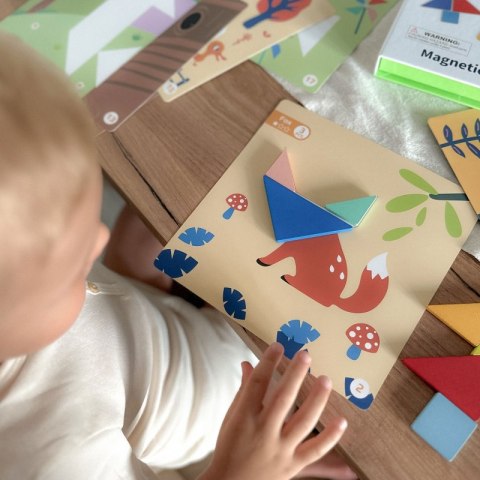 TOOKY TOY Puzzle Tangram Układanka dla Dzieci Nauka Kształtów Figury Kształty 18el.