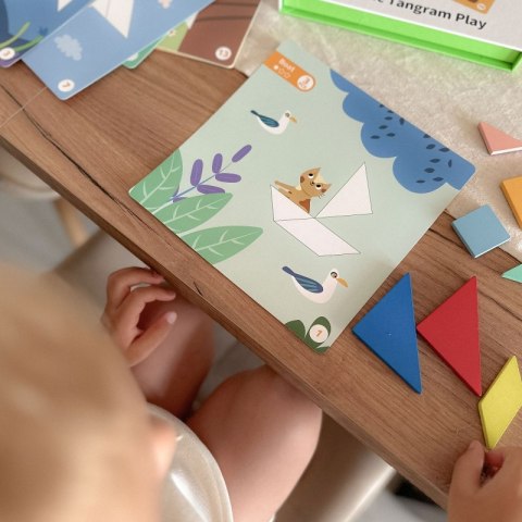 TOOKY TOY Puzzle Tangram Układanka dla Dzieci Nauka Kształtów Figury Kształty 18el.