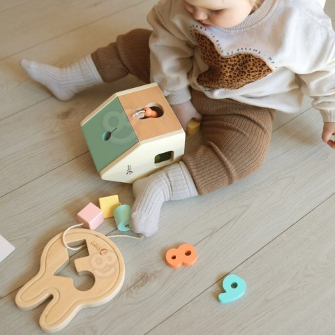 CLASSIC WORLD Pastelowy Zestaw dla Niemowląt Box Pierwsze Zabawki do Nauki od 12 do 18 miesiąca