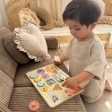 TOOKY TOY Tablica Manipulacyjna Montessori Zamki Zębatki Sorter Zegar