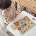 TOOKY TOY Tablica Manipulacyjna Montessori Zamki Zębatki Sorter Zegar
