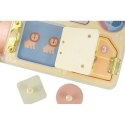 TOOKY TOY Tablica Manipulacyjna Montessori Zamki Zębatki Sorter Zegar