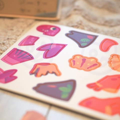 TOOKY TOY Układanka Magnetyczna Puzzle Montessori Pudełko Edukacyjne Dinozaury 68 el.