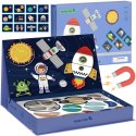 TOOKY TOY Układanka Magnetyczna Puzzle Montessori Pudełko Edukacyjne Kosmos 72 el.