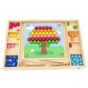 VIGA Drewniana Gra Kulki Złap i Dopasuj Układanka Montessori