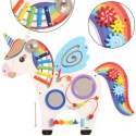 VIGA Drewniana Tablica Sensoryczna Manipulacyjna Jednorożec Certyfikat FSC Montessori