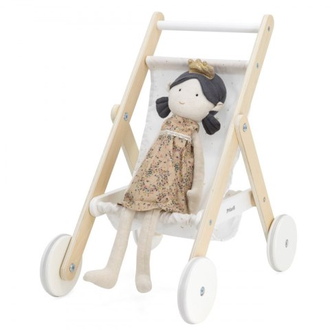VIGA PolarB Drewniany Wózek Spacerowy Zabawka Skladany Spacerówka Dla Lalek