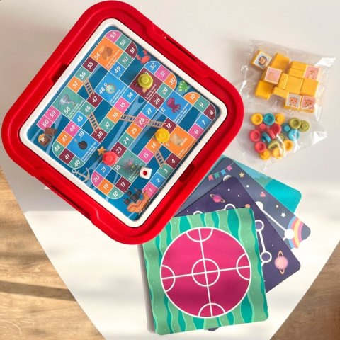 WOOPIE Stolik Gier Planszowych Logicznych 65 el. Zestaw 11w1