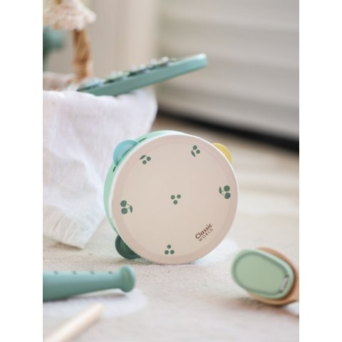 CLASSIC WORLD Drewniany Zestaw Instrumentów Muzycznych Flet Tamburyn Kastaniet Cymbałki