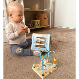 TOOKY TOY Drewniana Kostka Aktywności Kosmos Sorter Labirynt