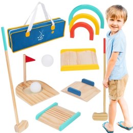 TOOKY TOY Drewniany Zestaw do Gry w Mini Golfa 13 el.