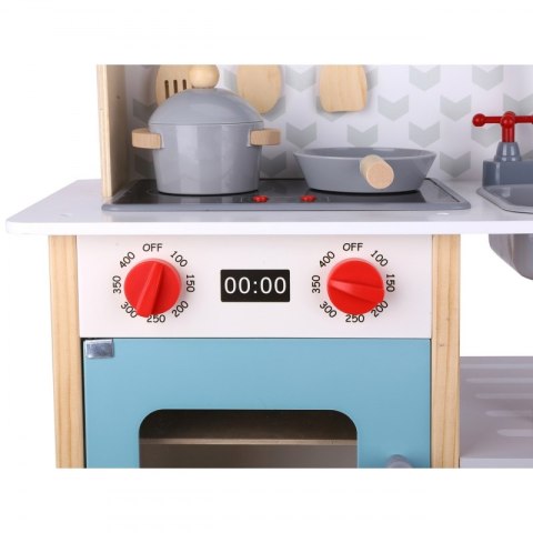 TOOKY TOY Duża Drewniana Kuchnia dla Dzieci 10 el. FSC